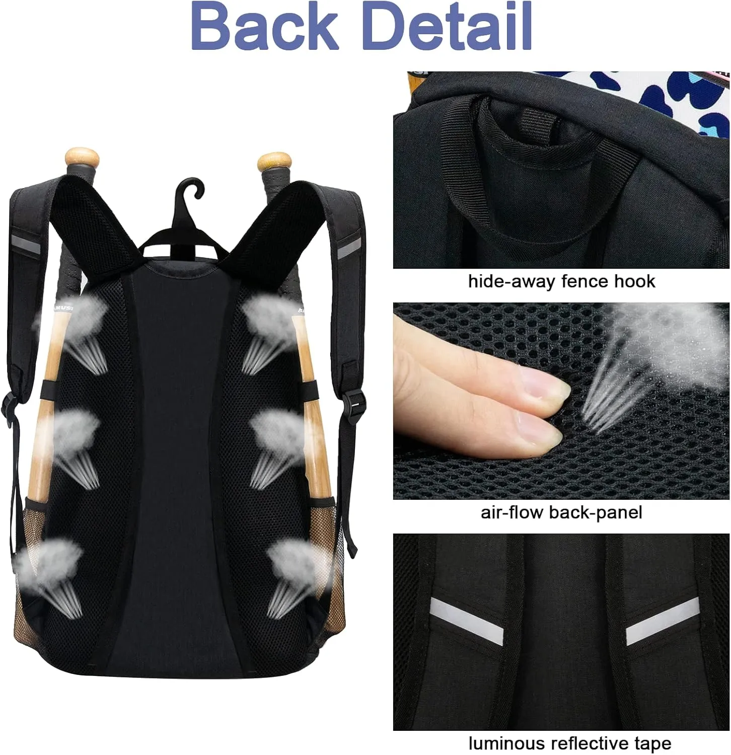 Youth Baseball Bag with Vented Shoe Compartment, Softball Bat Bag for Batting Mitten, Helmet, Teeball Gear - Adult Boys Girls Kids